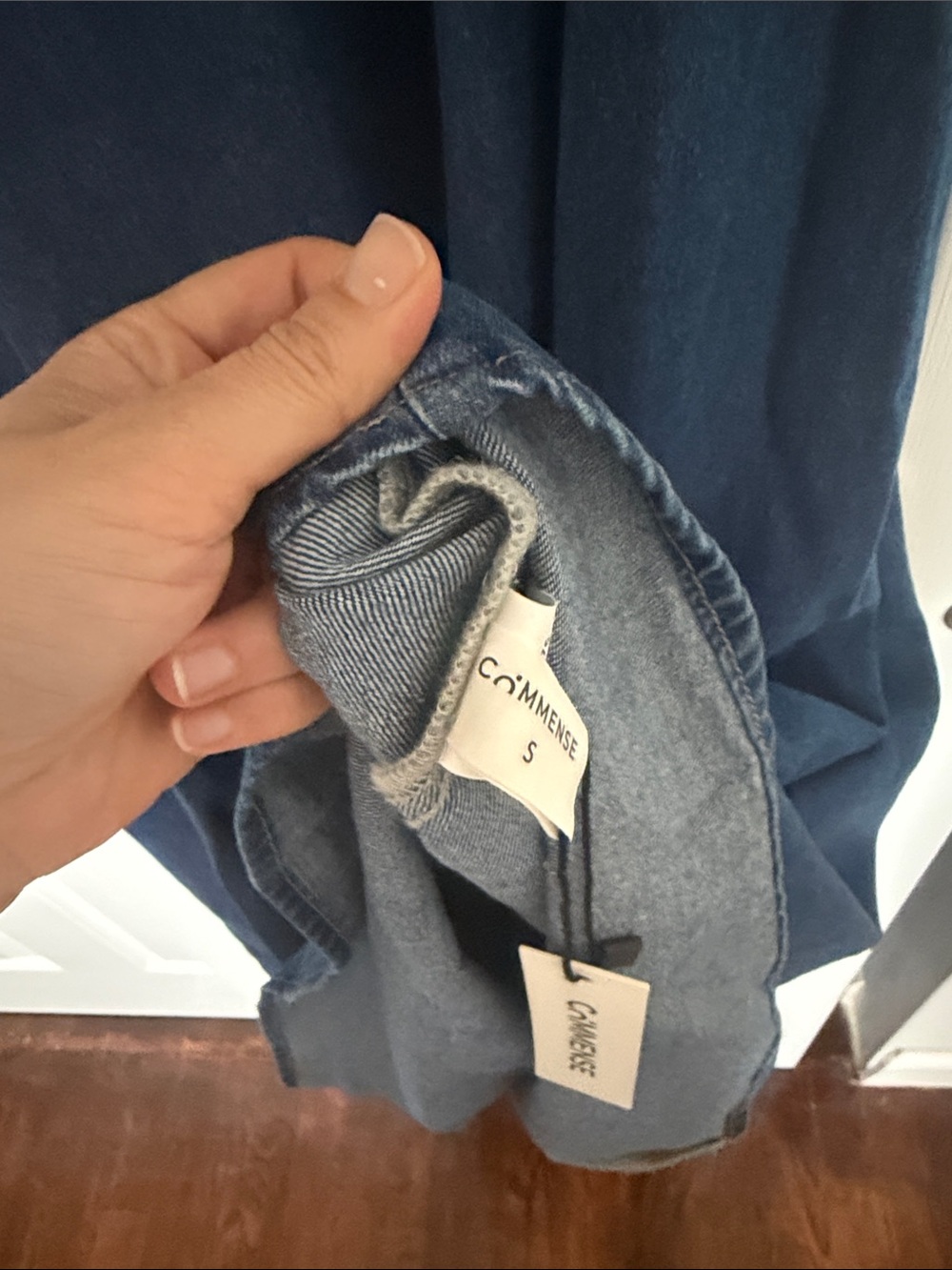 COMMENSE Sweetheart collar Denim Maxi Dress - Picture 6 of 11